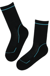 HIKER merino wool black socks | Sokisahtel