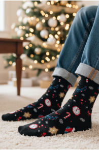 HOLIDAYS musta värvi puuvillased jõulusokid | Sokisahtel