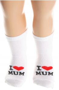 I LOVE MUM cotton socks for babies | Sokisahtel