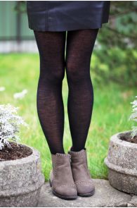 Женские колготки черного цвета с шерстью мериноса MILANA | Sokisahtel