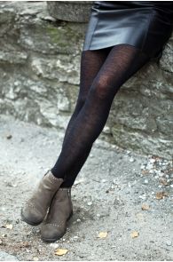 Женские колготки черного цвета с шерстью мериноса MILANA | Sokisahtel