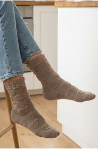 ISABELLE pruunid puuvillased sokid karudega | Sokisahtel