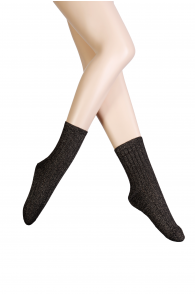 Женские хлопковые носки с золотистой нитью FOLIE | Sokisahtel
