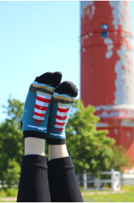 JAMES low-cut sock with a lighthouse
