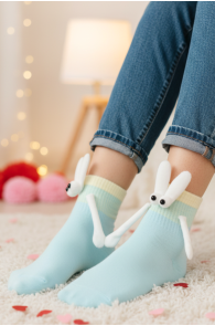 JAN kõrvade ja silmadega magnetkäppadega sokid | Sokisahtel