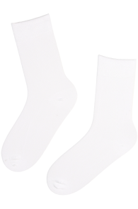 JANNE white viscose socks | Sokisahtel