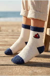 Белые мягкие носки для маленьких любителей моря JEFF | Sokisahtel