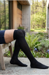 Гольфы выше колена JESSI чёрного цвета | Sokisahtel