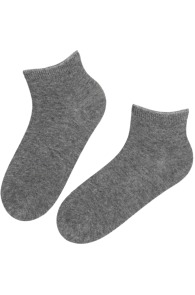 Тёплые укороченные носки из шерсти светло-серого цвета BRESCIA | Sokisahtel