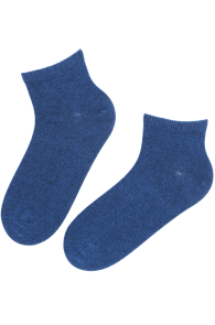 Тёплые укороченные носки из шерсти синего цвета BRESCIA | Sokisahtel