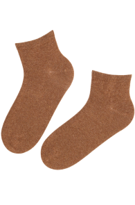 Тёплые укороченные носки из шерсти коричневого цвета BRESCIA | Sokisahtel