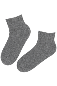 Тёплые укороченные носки из шерсти серого цвета BRESCIA | Sokisahtel