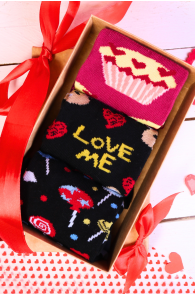 JULIETE Valentine's Day giftbox with 3 pairs of socks | Sokisahtel