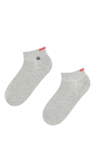 JULIUS grey low-cut cotton socks | Sokisahtel