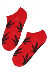 KANEP men's red cotton low-cut socks