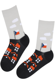 KARLIS gray house cotton socks for men | Sokisahtel