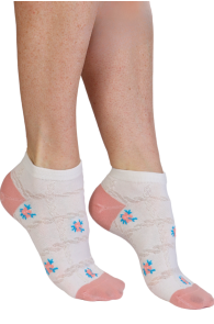 KAYLANI white low-cut cotton socks | Sokisahtel