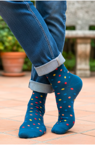 KAYRON sinised täpilised puuvillased sokid | Sokisahtel