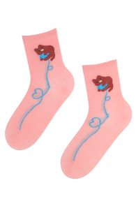 HOUSE CAT pink cotton socks with cats | Sokisahtel