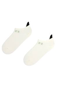 KITTYCAT white low-cut socks with cats | Sokisahtel