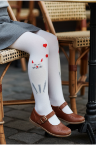 KITTY valged kassiga sukkpüksid lastele | Sokisahtel