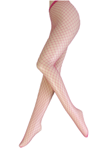 KLAUDIA pink fishnet tights | Sokisahtel