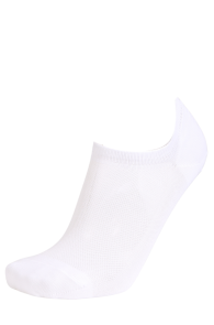 KONRAD white cotton footies for men