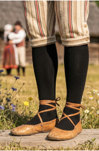 Хлопковые мужские гольфы KRISS черного цвета | Sokisahtel