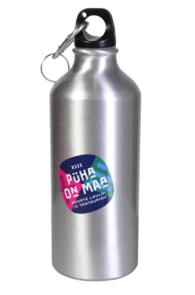 Питьевая металлическая бутылка с символикой молодёжного праздника песни и танца 2023 PÜHA ON MAA | Sokisahtel