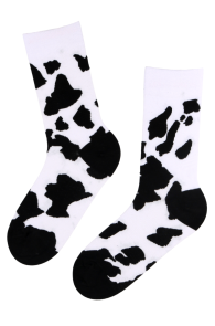 THE OLD MAN cartoon socks with cow print | Sokisahtel