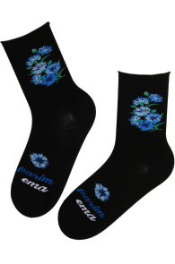 LIIDIA Mother's Day socks with cornflowers