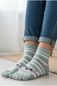 LIISU triibulised kassiga varvassokid naistele | Sokisahtel