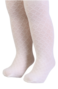 LILIAH creamy white cotton tights for babies | Sokisahtel