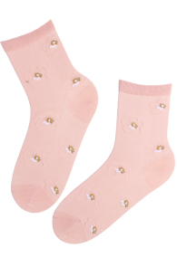 LILLY heleroosad lillelised puuvillased sokid-36-40 | Sokisahtel