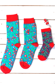 Подарочный набор из 3 пар ярких и уютных хлопковых носков для всей семьи LINGONBERRY | Sokisahtel