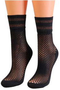 LINNEA black fishnet socks