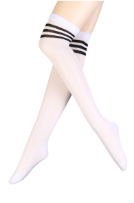 LIZZY white over-the-knee-highs | Sokisahtel