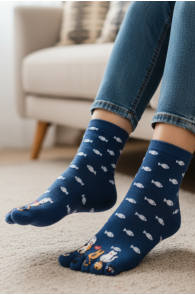 LONNY sinised kassidega varvassokid naistele | Sokisahtel