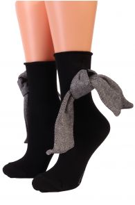 Pierre Mantoux LOTO cotton socks with a big bow | Sokisahtel