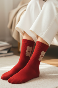 LUANA punased karuga puuvillased sokid | Sokisahtel