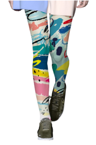 LUCA tights with a colorful print pattern | Sokisahtel