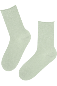 MAILE light green sparkly socks | Sokisahtel