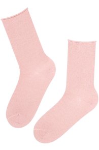 MAILE light pink sparkly socks | Sokisahtel