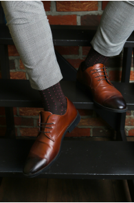 MARCO brown viscose socks with dots | Sokisahtel