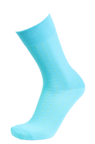 Костюмные носки из вискозы лазурного цвета с узором в мелкую крапинку MARCO | Sokisahtel