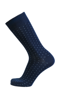 Костюмные носки из вискозы тёмно-синего цвета с узором в мелкую крапинку MARCO | Sokisahtel