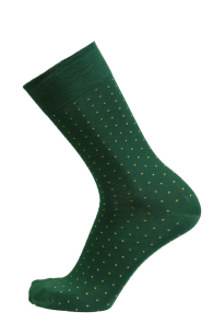 MARCO green viscose socks with dots | Sokisahtel