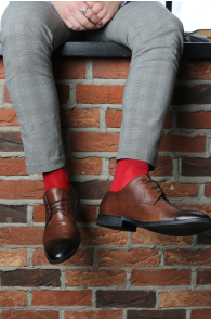 MARLON dark red viscose socks | Sokisahtel