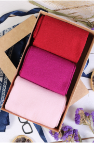 MARLON solid gift box with 3 pairs of suit socks | Sokisahtel