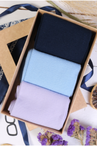 MARLON solid gift box with 3 pairs of socks | Sokisahtel